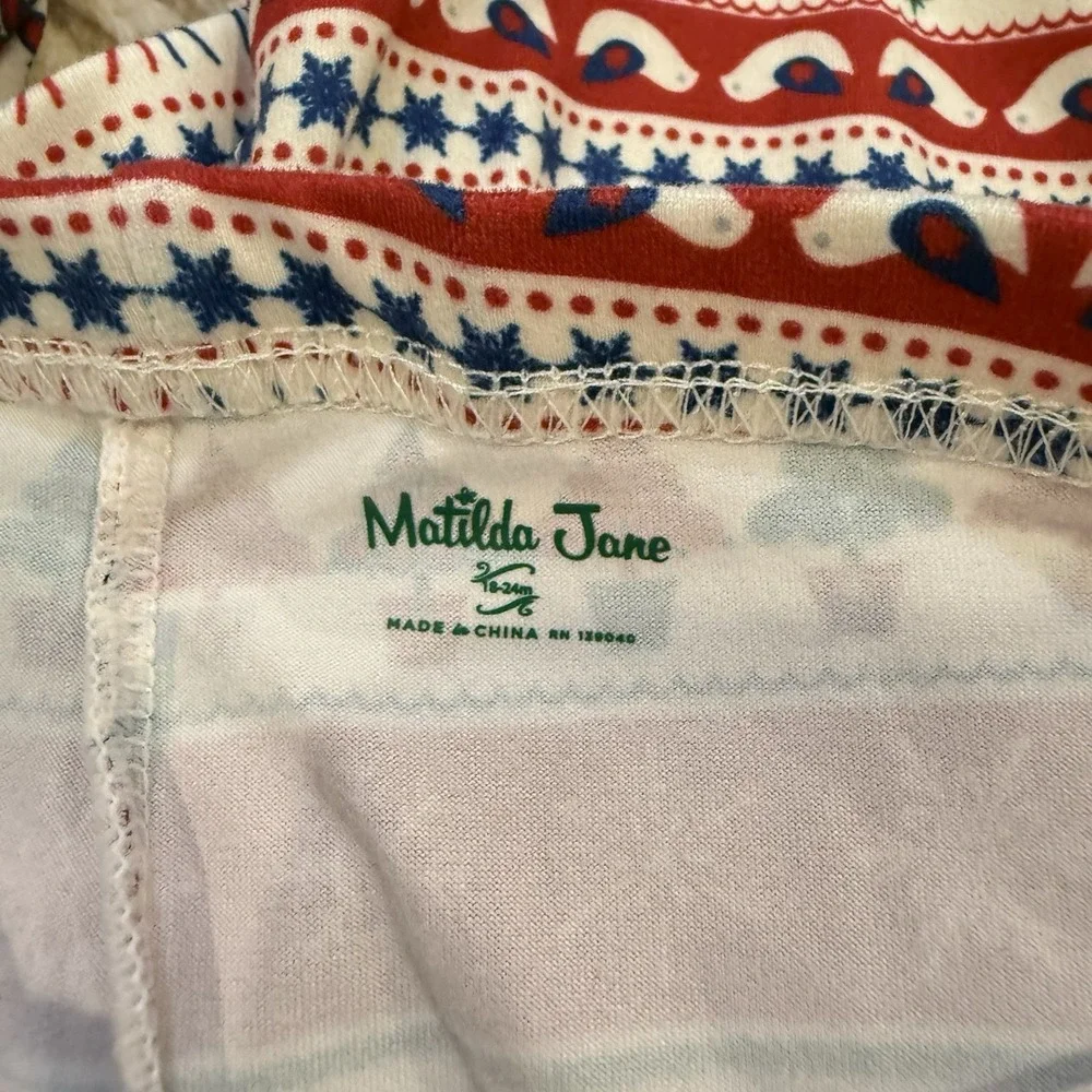 Girls Matilda Jane Merry and Bright Fair‎ Isle PJs Size 18-24 Mo Christmas